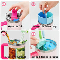 2 In 1 Drink Separator Silicone Liner Compatible With Stanley Cup