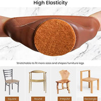 NOBILEA Silicone Chair Leg Protectors with Felt for Hardwood Floors (6PCS), Silicone Furniture Leg Cover Pad for Protecting Floors from Scratches and Noise, Smooth Moving for Chair Feet.