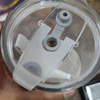 Glass Tumbler with Glass Straw and Lid