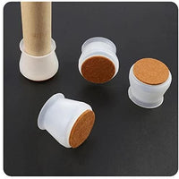 NOBILEA Silicone Chair Leg Protectors with Felt for Hardwood Floors (6PCS), Silicone Furniture Leg Cover Pad for Protecting Floors from Scratches and Noise, Smooth Moving for Chair Feet.